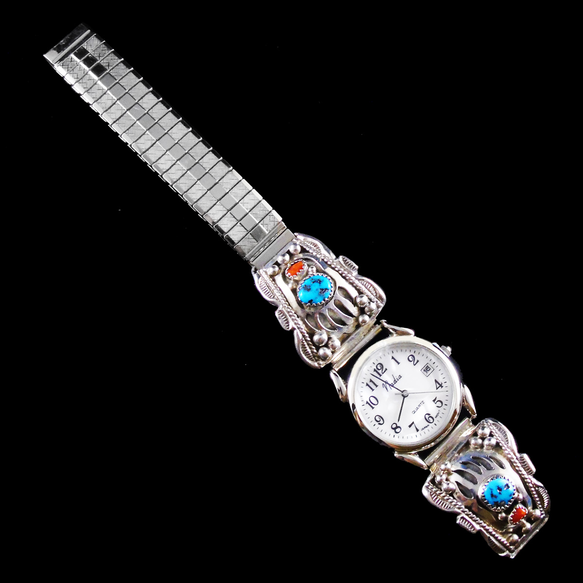 The Biggest Authentic Native American Navajo Bear Turquoise Sterling Silver Coral Bracelet The Biggest Authentic Native American Navajo Bear Turquoise Sterling Silver Coral Bracelet