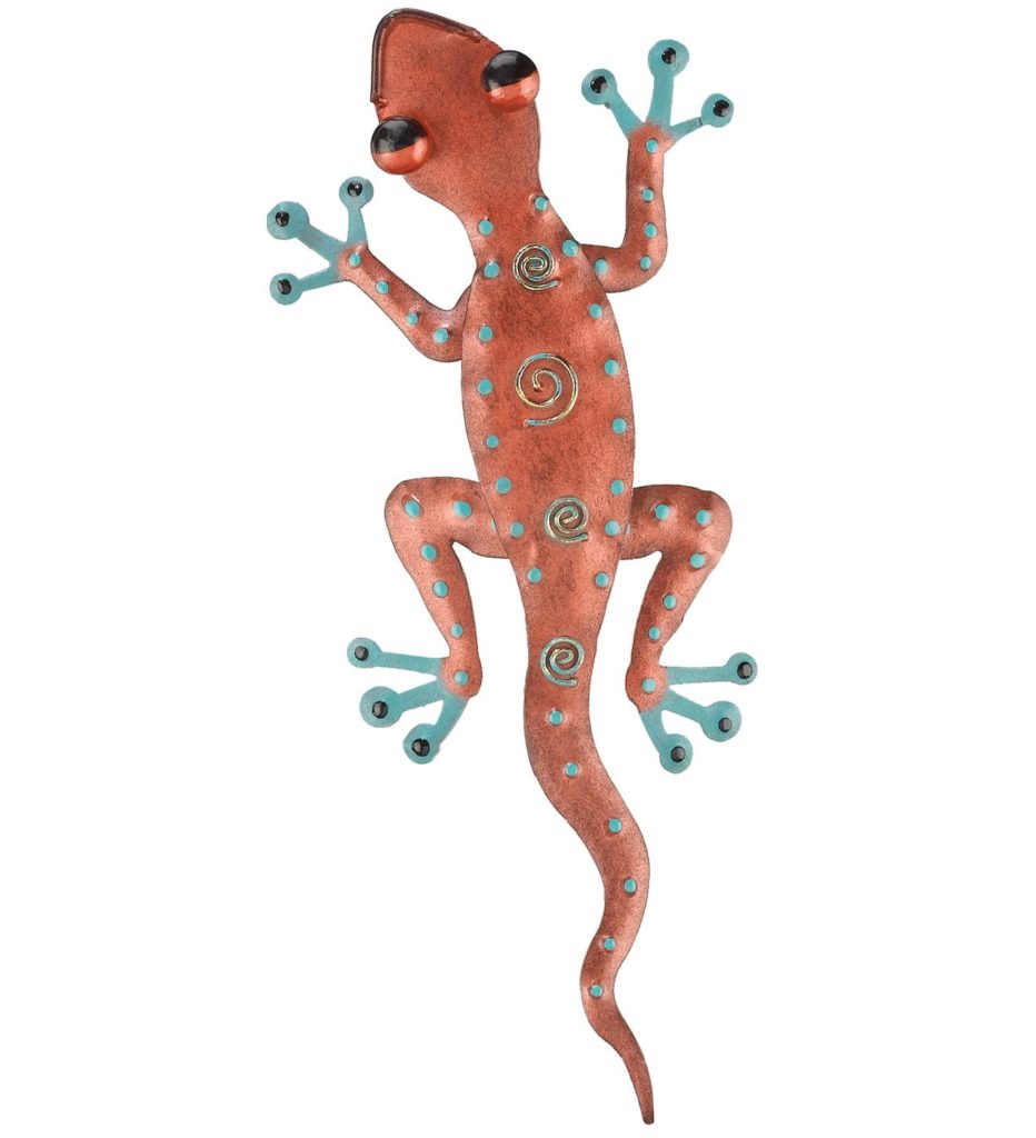 Regal Gecko Wall Decor 11'' Copper Joe Wilcox Indian Den