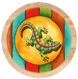 Southwest Gecko Sandstone Coaster