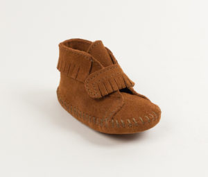 1122 Brown Front Strap Bootie