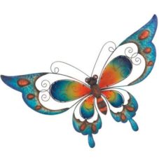 Regal Metal Butterfly Wall Art: Butterfly Wall Decor- Blue