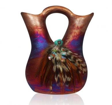 Raku Pottery Small Medium Wedding Vases Joe Wilcox Indian Den