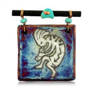 Kokopelli Silhouette Raku Tiles