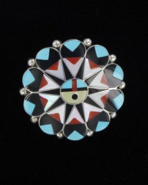 Traditional Zuni Sun Pin/Pendant
