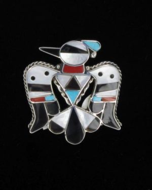 Zuni Multi-Stone Thunderbird Pendant