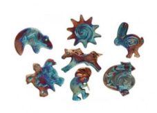 Raku Pictograph Magnets (Various Designs)