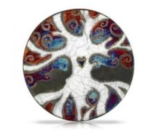 Raku Silhouette Coaster-Tree of Life