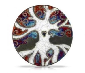 Raku Silhouette Coaster-Tree of Life