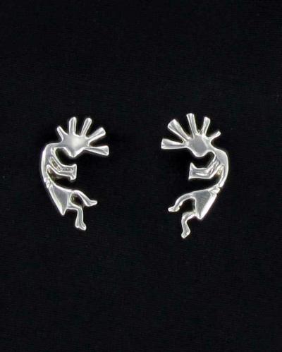 Details about   Vintage Navajo Southwestern STERLING SILVER KOKOPELLI  Earrings 