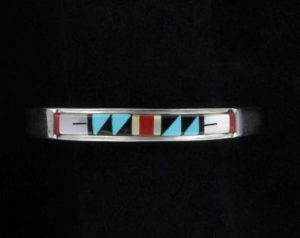 Small Zuni Traditional Inlaid Cuff