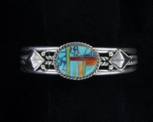 Navajo Multi Stone Oval Bracelet