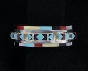 Traditional Zuni Inlay Medium Cuff