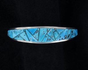 Navajo Inlaid Turquoise Stone Bracelet