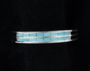 Zuni Inlaid Turquoise Stone Bracelet