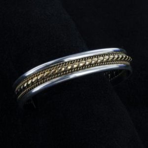 Silver & Gold-Filled Navajo Bracelet