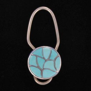 Navajo Turquoise Inlay Key Ring