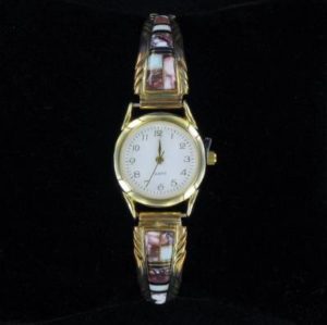 Navajo Dry Creek Turquoise Inlaid in 12Kt Gold Filled Watch