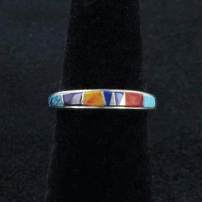 Native American Navajo Silver Eagle Wrap Band Ring Size 6.5