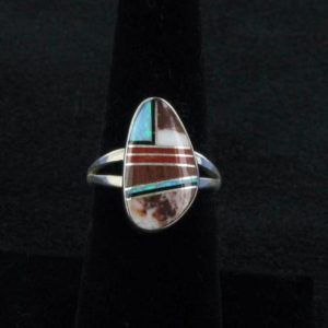 Navajo Drycreek Multi-Stone Inlaid Ring