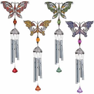 4 Asst. Butterflies Pewterworks Chime