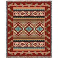 Las Cruces Turquoise Throw Blanket