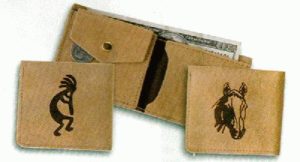 Leather Kokopelli Wallet