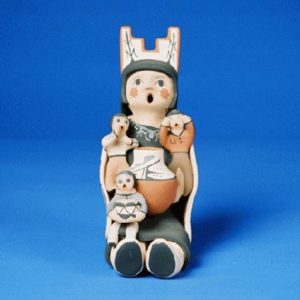 Woman with 3 Children and Pot