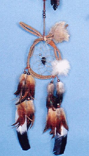 Wood Dream Catcher with Feathers