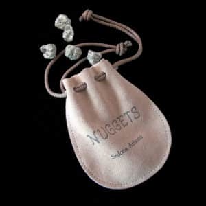 Leather Nugget Poke - Drawstring Bag
