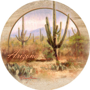 Saguaros,AZ Sandstone Coaster