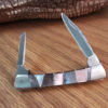 Abalone Inlaid Double Bladed Buck Knife - Image 3