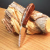 Burl Wood Engraved Steel Custom Knife - Image 3