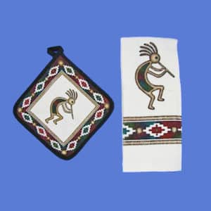 Canyon Dance Kokopelli Terry Towel & Pot Holder