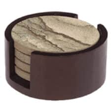 Circular Walnut Coaster Holder