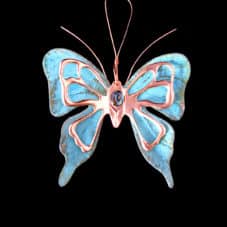 Copper Patina Butterfly Ornament