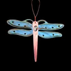 Copper Patina Dragonfly Ornament