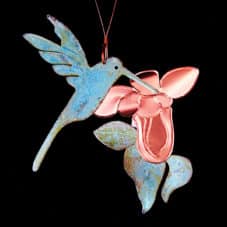 Copper Patina Hummingbird Ornament