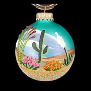 Desert Bloom Hand Painted Ornament