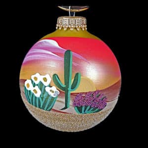 Desert Sunrise Hand Painted Ornament