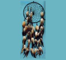 Large Beaded Dream Catcher w Feathers