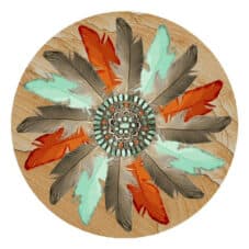 Feather Medallion Occasion Coaster