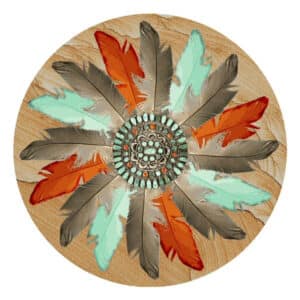 Feather Medallion Occasion Coaster