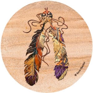 Feathers Sandstone Coaster