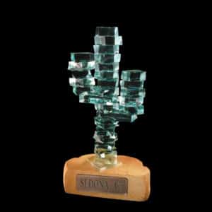 Glass Saguaro on Sandstone