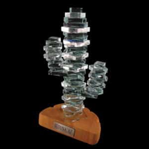 Glass Saguaro with Sedona Emblem
