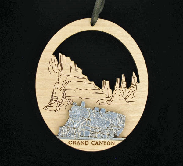 Grand Canyon Train Wood Ornament Joe Wilcox Indian Den Grand Canyon Train Wood Ornament - Grand Canyon Train Wood Ornament Joe Wilcox Indian Den
