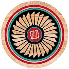 Indian Feather Sandstone Coaster