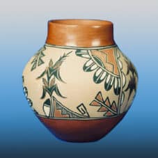 Jemez Pueblo Pottery Corn Vase