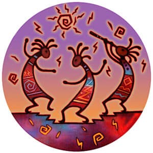Kokopelli Dance Sandstone Coaster