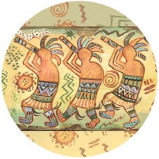 Kokopelli Dance Sandstone Coaster